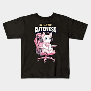 Galactic Cuteness Cat Lover Kids T-Shirt